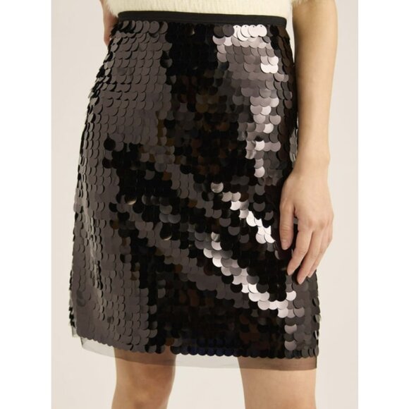 Scoop Women's & Women's Plus Paillette Sequin Mini Skirt, Size 2x Size 20w-22w - Picture 2 of 4